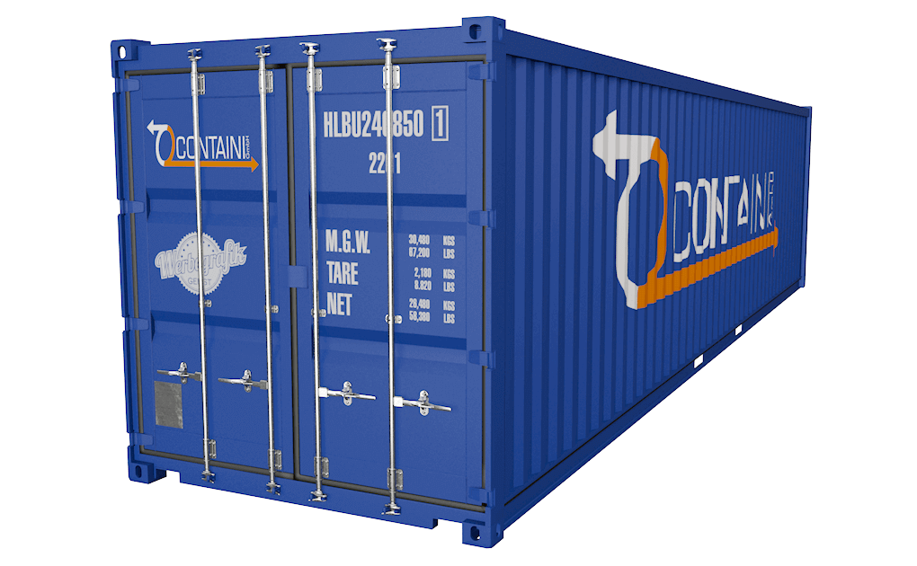 Container 20ft blau