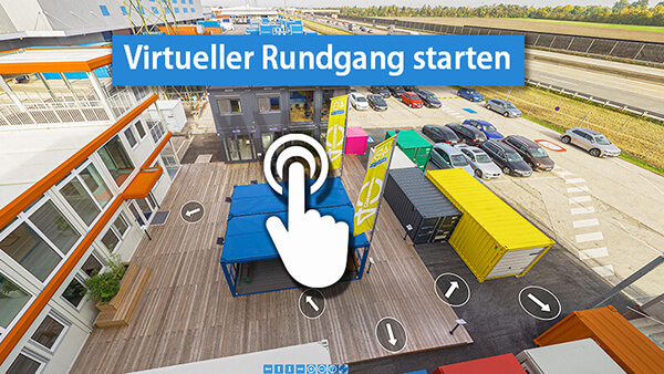 Virtueller Rundgang im Containerpark